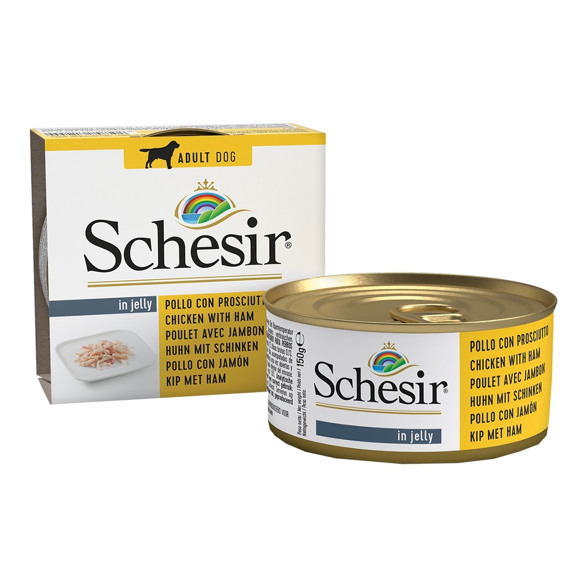 Schesir Comida Húmeda Filetes de Pollo con Jamón 150 g