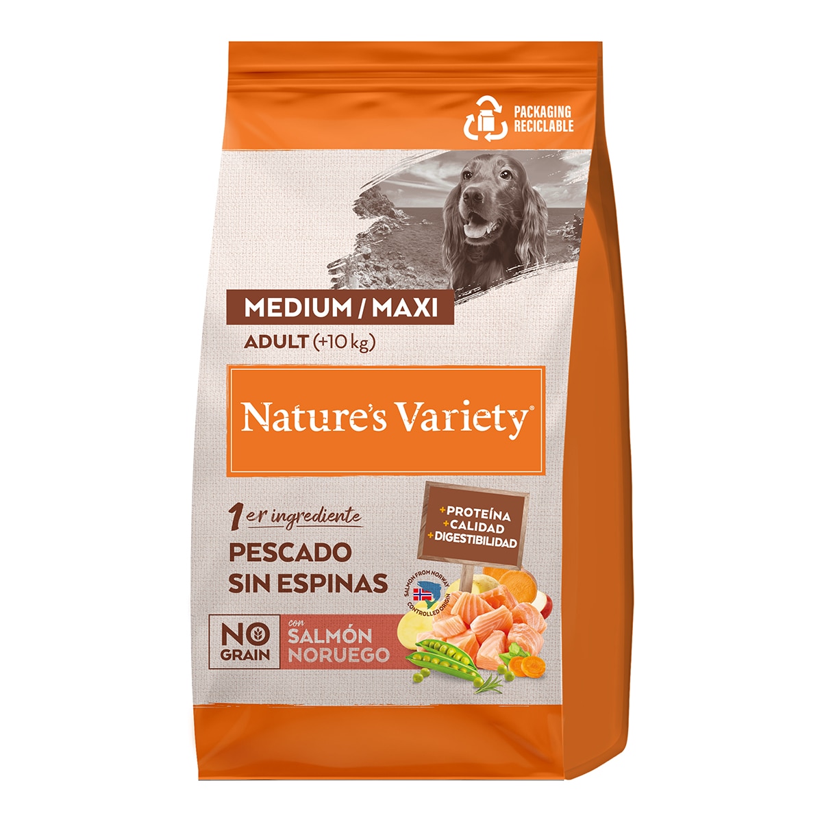 Nature's Variety No Grain Adultos Medianos y Grandes Salmón