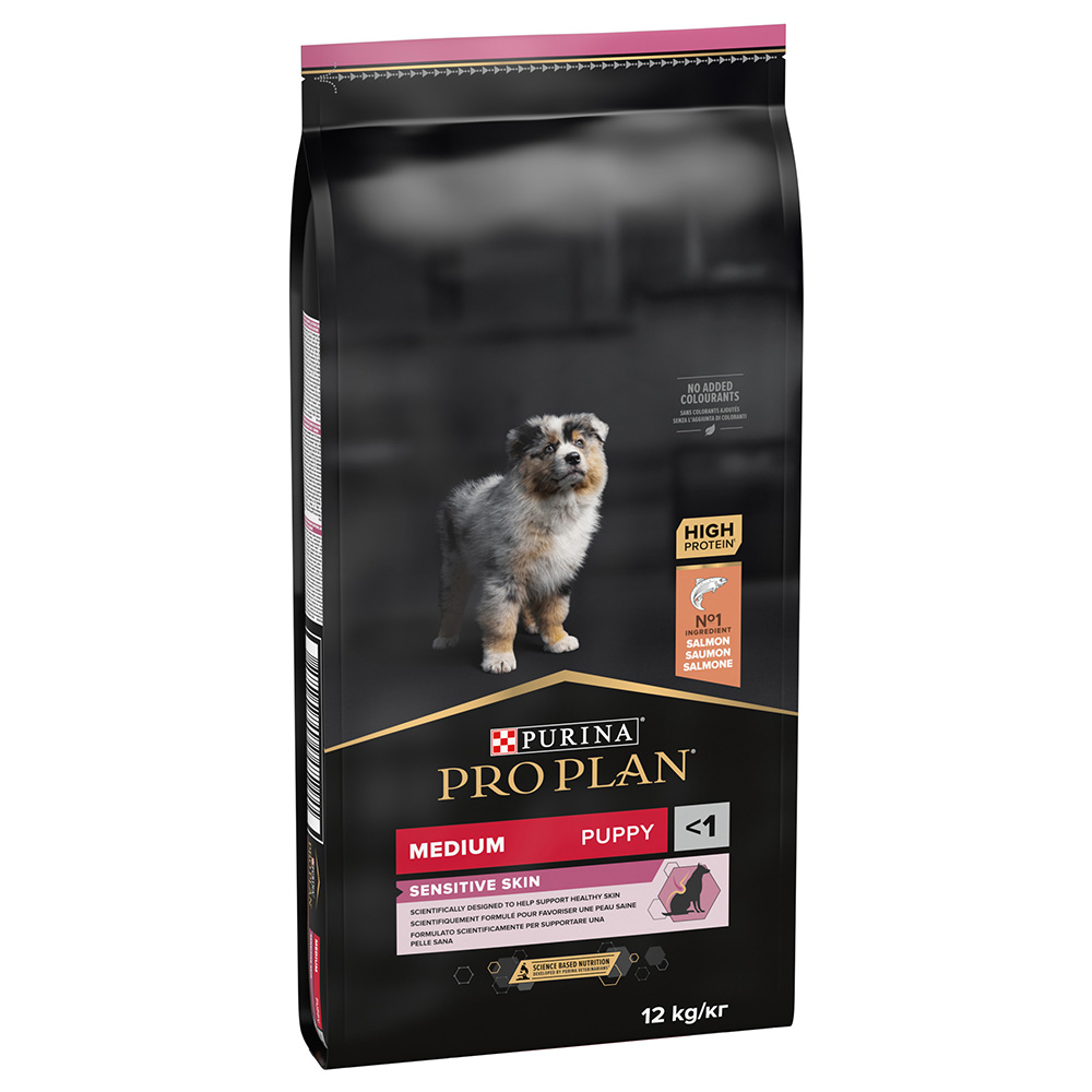 PURINA PRO PLAN Medium Puppy Sensitive Skin - 2 x 12 kg - Pack Ahorro
