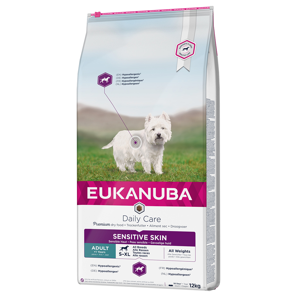 Pack Ahorro: Eukanuba 2 x 12/15 kg o 2 x 3 kg - Daily Care Sensitive Skin (2 x 12 kg)