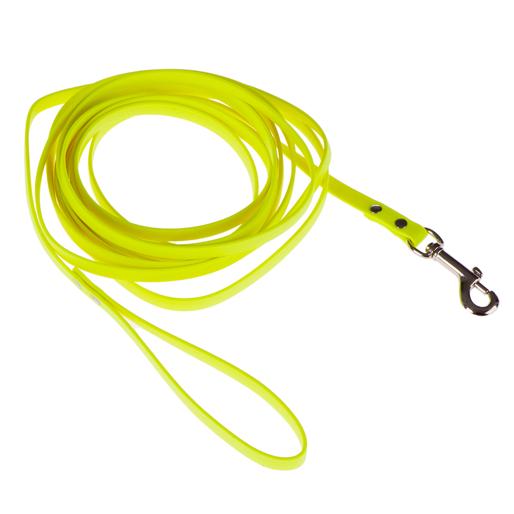 Correa de rastreo Heim BioThane® amarilla para perros - 5 m x 13 mm (L x An)