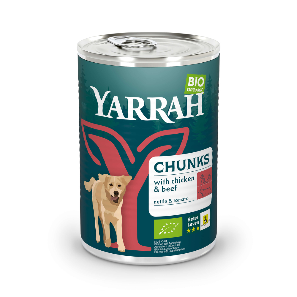 Yarrah bocaditos ecológicos de vacuno en latas - 6 x 405 g