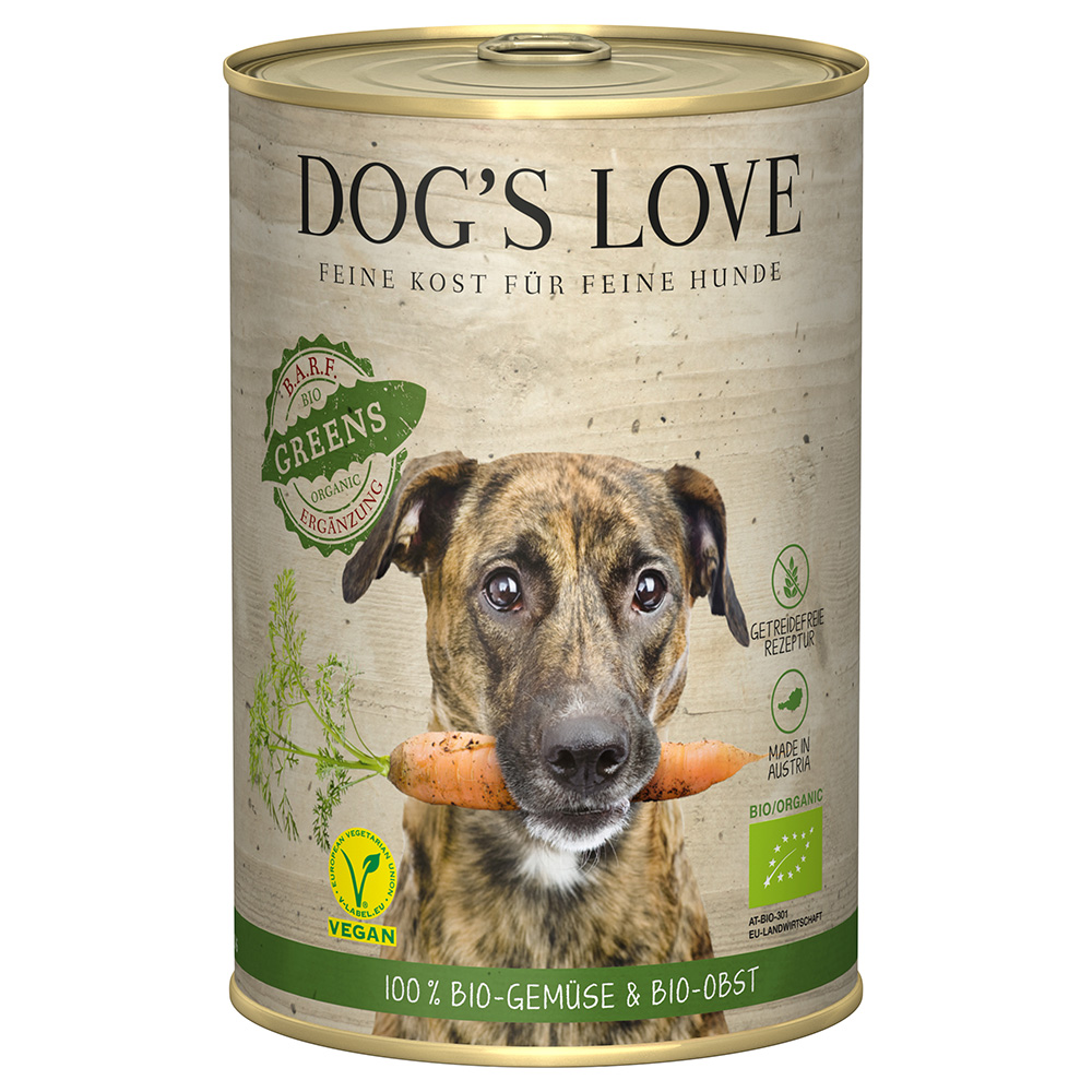 Dog's Love Bio Vegan Verdes 6x400g