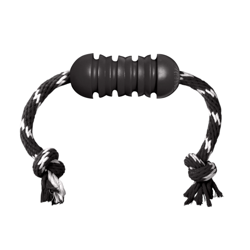 KONG Extreme Dental Mordedor con Cuerda de Algodón Natural — Talla M