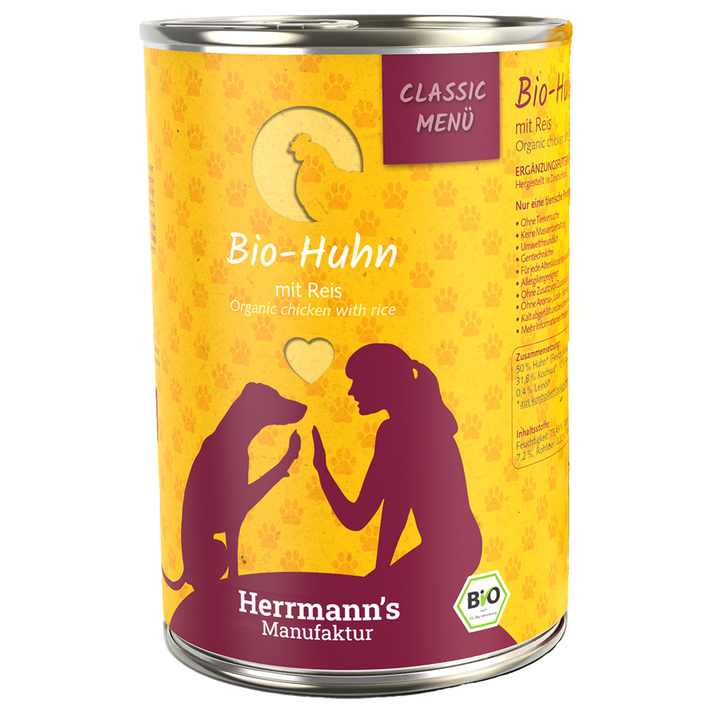 Herrmann's Classic Menú BIO Pollo Ecológico con Arroz 12x400g