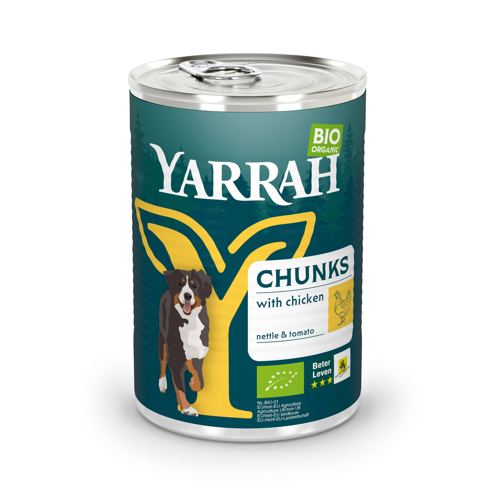 Yarrah bocaditos ecológicos de pollo en latas - 6 x 405 g