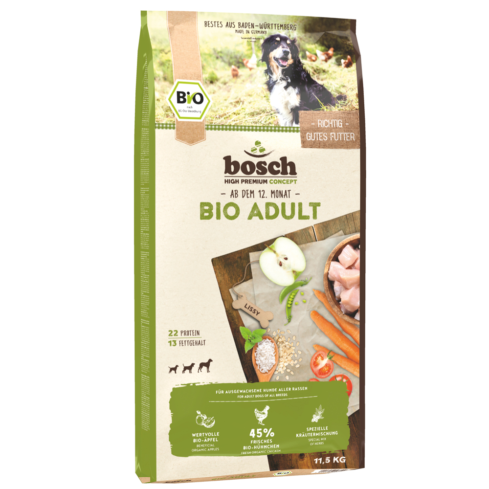 Pack Ahorro: Bosch pienso para perros - Bio Adult (2 x 11,5 kg)
