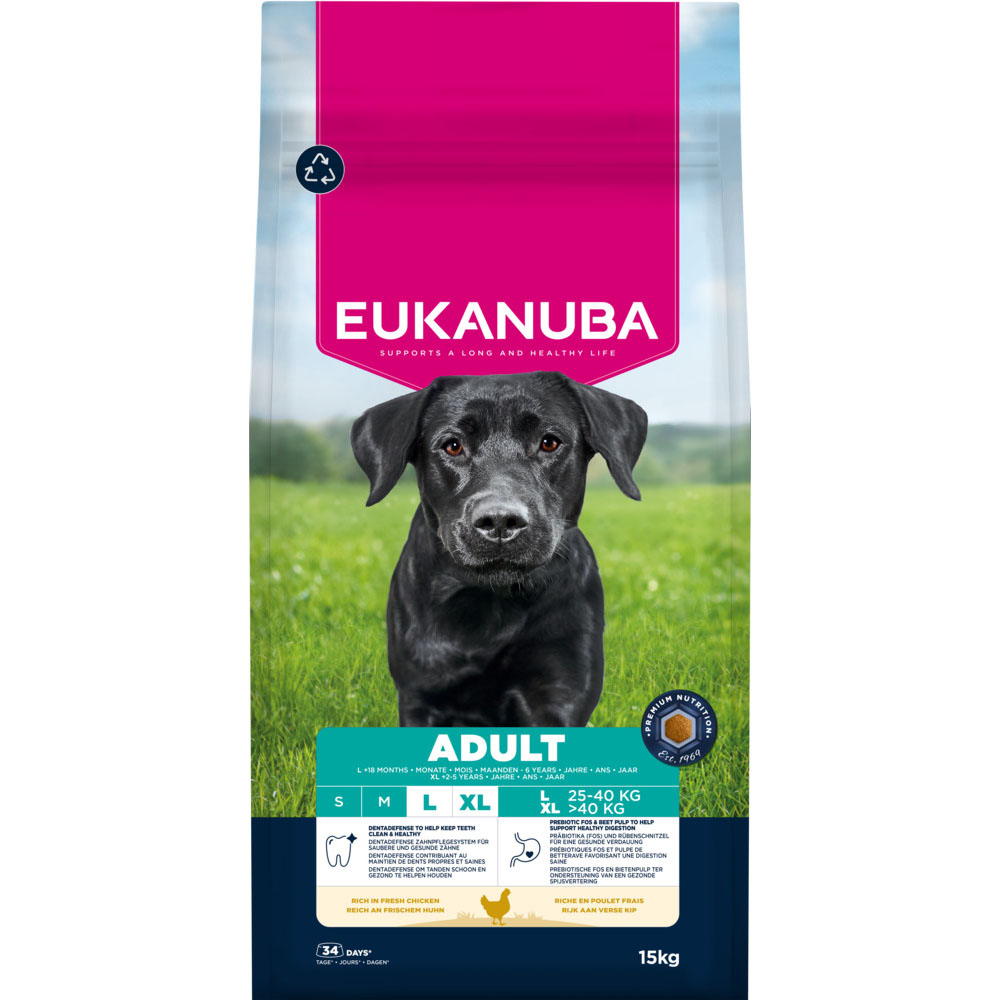 Pack Ahorro: Eukanuba 2 x 12/15 kg o 2 x 3 kg - Adult Large & Giant Breed pollo (2 x 15 kg)