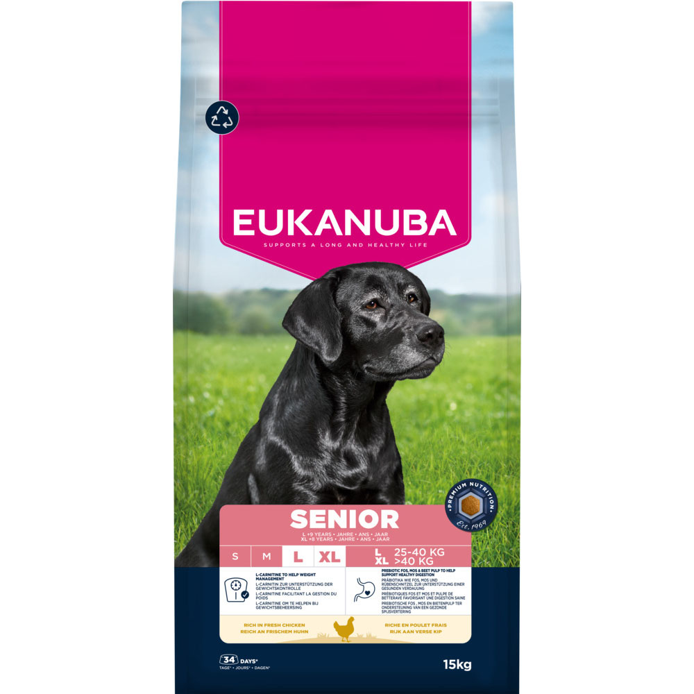 Pack Ahorro: Eukanuba 2 x 12/15 kg o 2 x 3 kg - Senior Large & Giant Breed pollo (2 x 15 kg)
