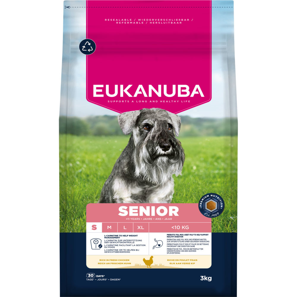 Pack Ahorro: Eukanuba 2 x 12/15 kg o 2 x 3 kg - Senior Small Breed pollo (2 x 3 kg)